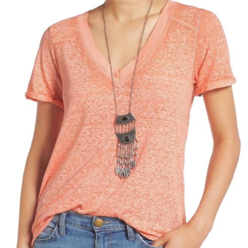 FREE PEOPLE pearl’s tee in tropical peach